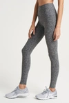 Beyond Yoga High Waisted Midi Legging In Black White Spacedye