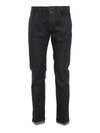 Incotex Man Straight Leg Jeans In Indigo Blue Denim In Blue