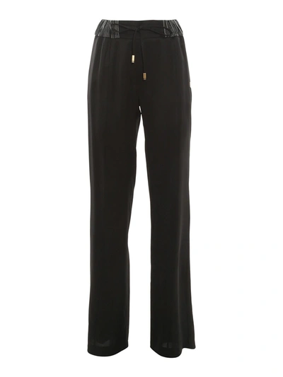 Dolce & Gabbana Viscose Twill Trousers In Black