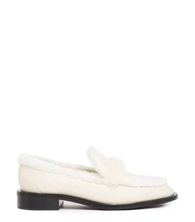 Stuart Weitzman Logo Low-heeled Love Shoes In White