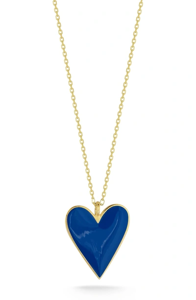 Sphera Milano 14k Gold Plated Sterling Silver Heart Pendant Necklace In Yellow Gold