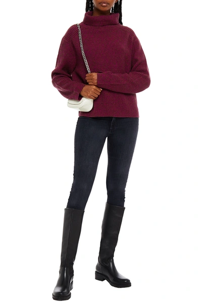 Rag & Bone Ribbed Mélange Cashmere Turtleneck Jumper