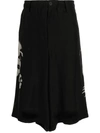 YOHJI YAMAMOTO GRAPHIC-PRINT MIDI SKIRT