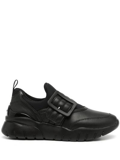 Bally Monogram-print Buckled Sneakers In Schwarz