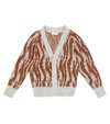 PAADE MODE JACQUARD WOOL AND COTTON-BLEND CARDIGAN,P00601794