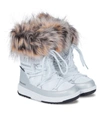 Moon Boot Kids' Protecht Monaco Low Snow Boots In White Silver