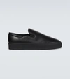 THE ROW DEAN LEATHER SLIP-ON SNEAKERS,P00575120