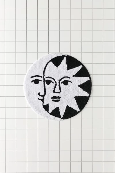 Urban Outfitters Sun And Moon Bath Mat In Black + White