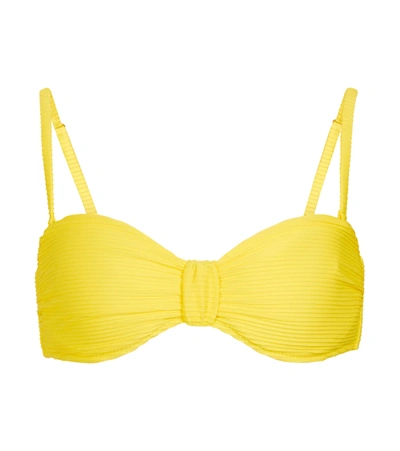 Heidi Klein Cascais Bandeau Bikini Top In Yellow