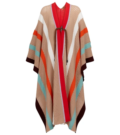 Missoni Intarsia Wool Knit Oversized Poncho In 多色