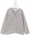 Bonpoint Tiano Wool-cashmere Blend Cardigan In 灰色
