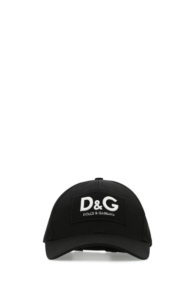 Dolce & Gabbana Embroidered Logo-patch Baseball Cap In Black