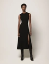 Another Tomorrow Sleeveless Jersey Maxi Dress In Black