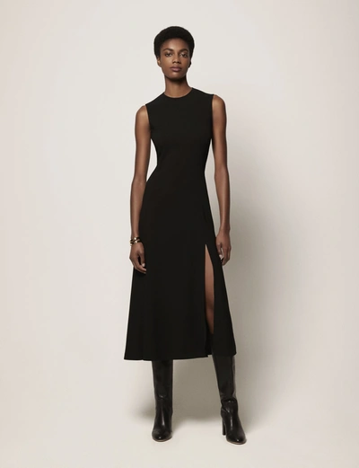 ANOTHER TOMORROW SLEEVELESS DRESS - SUSTAINABLE FASHION | ANOTHER TOMORROW,A321DR025-VI-BLK44