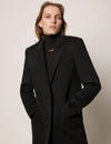 ANOTHER TOMORROW TAILORED COAT,A321OW002-WS-BLK46