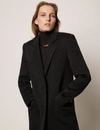Another Tomorrow Tailored Coat In Black