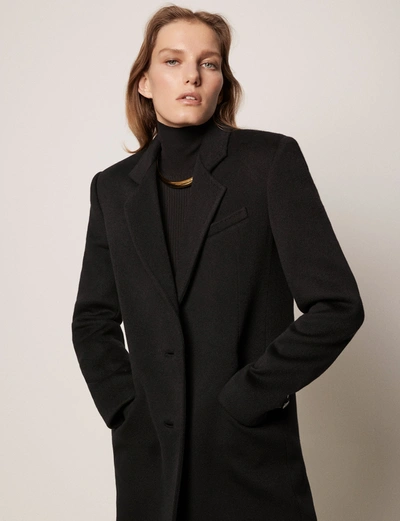 Another Tomorrow Tailored Coat In Black