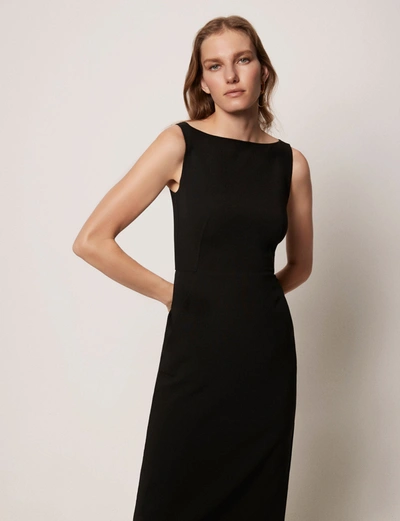 ANOTHER TOMORROW DOPPIO BOATNECK DRESS,A321DR002-WV-BLK42