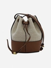 LOEWE BALLOON BAG IN CANVAS WITH LEATHER INSERTS AND ALL-OVER ANAGRAM MOTIF,A710P18X04 BALLOON2426