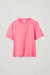 Cos Regular-fit Heavyweight T-shirt In Pink