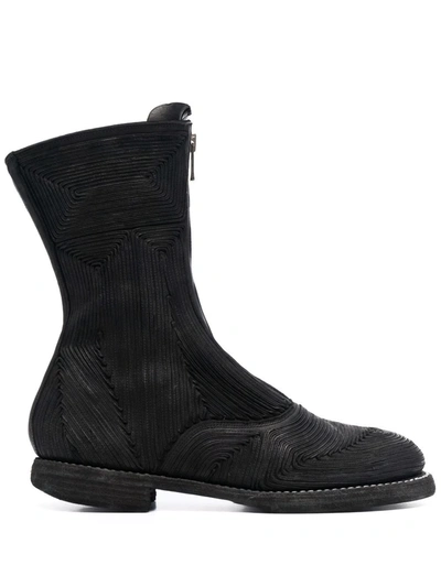 Guidi Zipped Ankle Boots In Schwarz