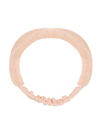 Lapin House Kids' Faux-fur Elasticated Headband In Pink