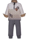 LAPIN HOUSE KNIT-PRINT PULLOVER TRACKSUIT