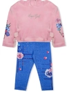LAPIN HOUSE FLORAL-PRINT PULLOVER-HOODIE TRACKSUIT