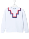 Marcelo Burlon County Of Milan Rear Logo-print Sweatshirt In White