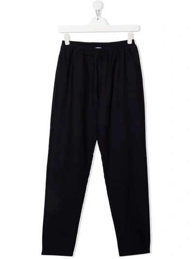 Dondup Teen Tapered-leg Pull-on Trousers In Blue