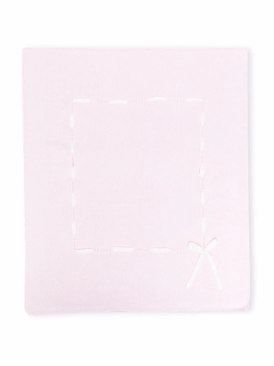 Little Bear Decorative Stitch Nursery Blanket In Pink