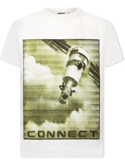 Molo Teen Graphic-print Cotton T-shirt In White