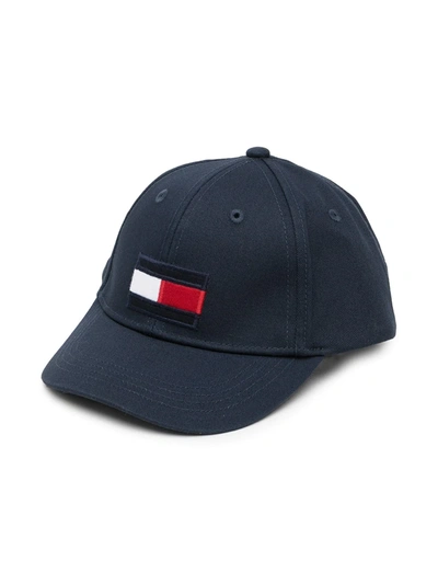 Tommy Hilfiger Junior Kids' Embroidered-logo Baseball Cap In Blue