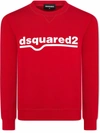 Dsquared2 Teen Logo-print Cotton Sweatshirt In Red