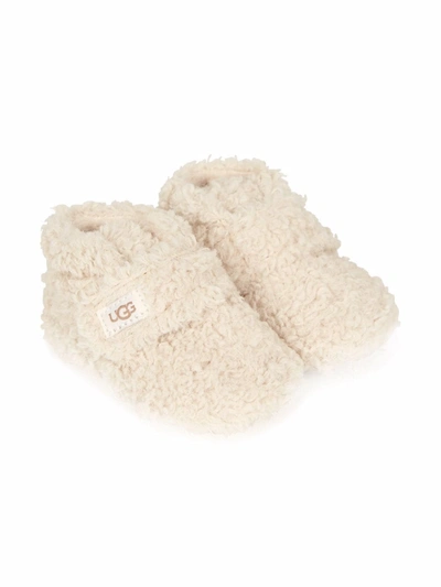 Ugg Touch-strap Textured Booties In White