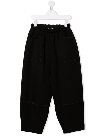 Mi Mi Sol Teen Logo Print Trousers In Black