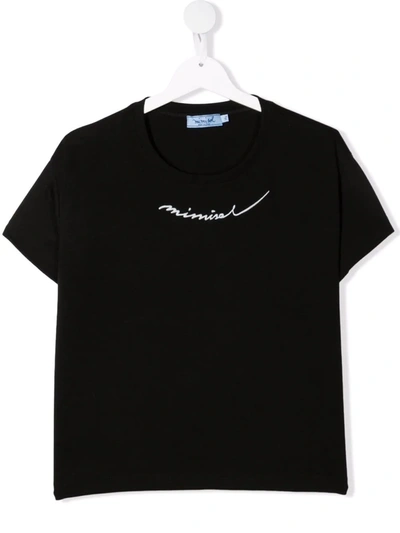 Mi Mi Sol Teen Graphic-print Cotton T-shirt In Black