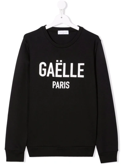 Gaelle Paris Teen Logo-print Jumper In Black