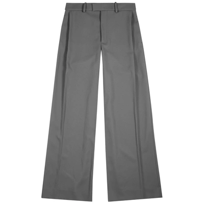 Off-white Grey Wide-leg Twill Trousers