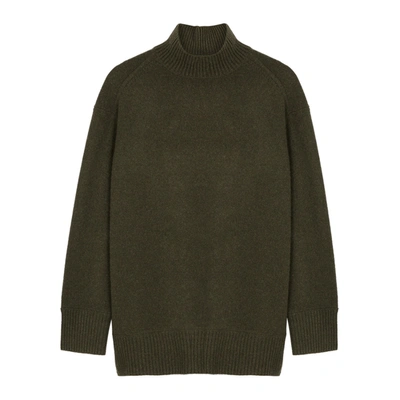 Vince Dark Green Cashmere Turtle Neck Jumper