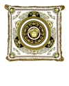 Versace Z7010 White Gold Velluto Cotton Cushion 90cm X 90cm 1 Size In Bianco & Oro
