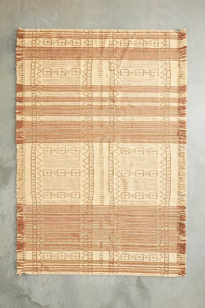 Lemieux Et Cie Flatwoven Adama Rug By  In White Size 3 X 5