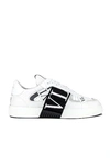Valentino Vl7n Leather And Fabric Low-top Sneakers In White