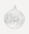 UNSPECIFIED ICICLE BAND GLITTER GLASS BAUBLE,000726193