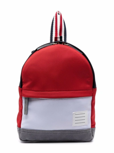 Thom Browne Colour-block Backpack In 960 Rwbwht