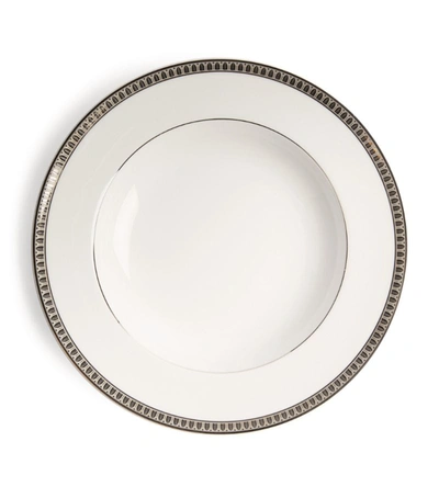 Christofle Malmaison Platinum Rimmed Soup Plate In Gold