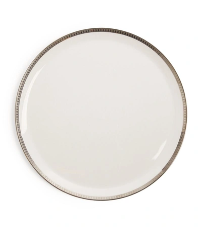 Christofle Malmaison Platinum Pie Dish In Silver