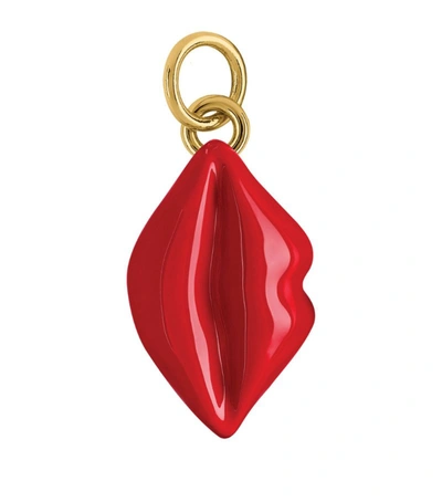 Christian Louboutin Lips Lipstick Charm In Multi