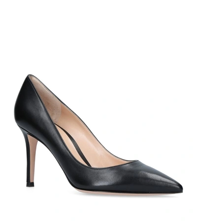Gianvito Rossi Record Glossed Faux Leather Pumps In Black