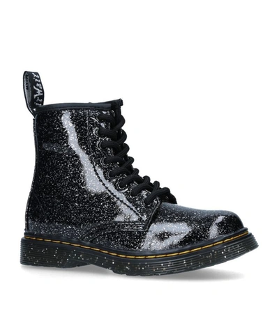 Dr. Martens' Kids Black Glitter 1460 Little Kids Boots In Black Cosmic Glitter